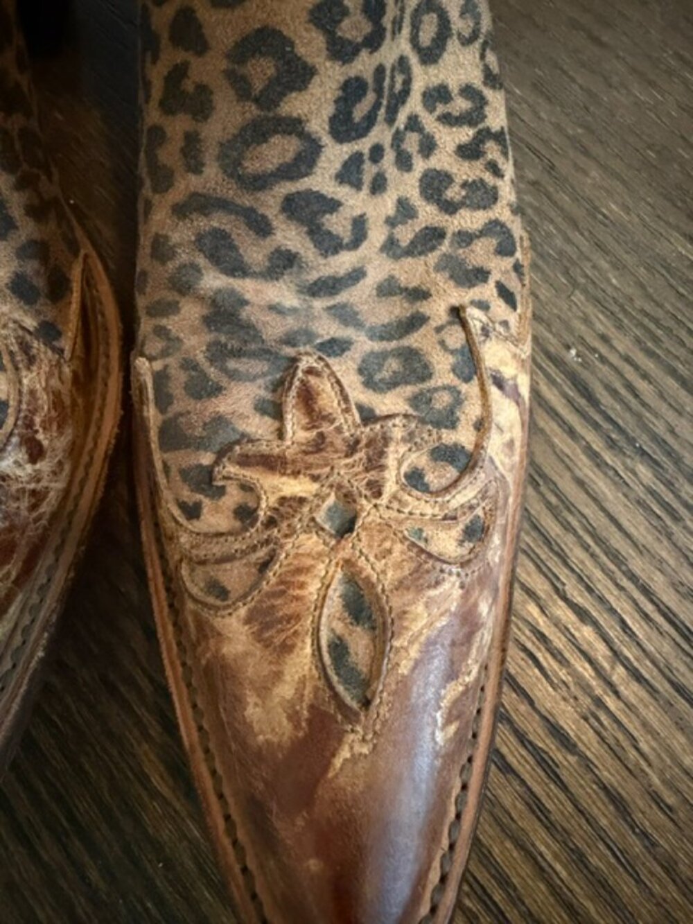 Lucchese RAREDiva Angiola Limited Ed. Cowboy Boots Women 9B Leopard Print 90/120 - Picture 13 of 15